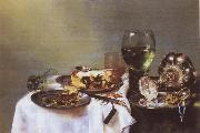 Breakfast Talbe with Blackberry Pie Willem Claesz Heda